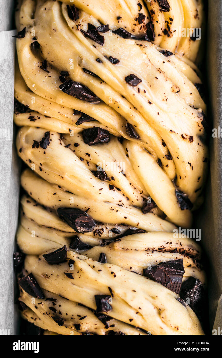 Honey Chocolate Babka Dough Stock Photo Alamy