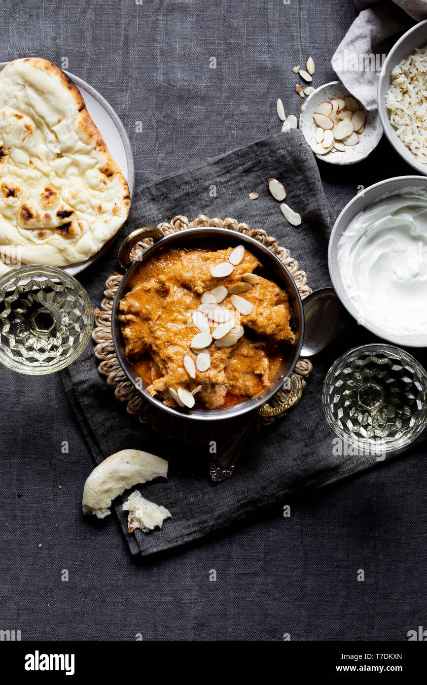 Mughalian Chicken Curry Stock Photo