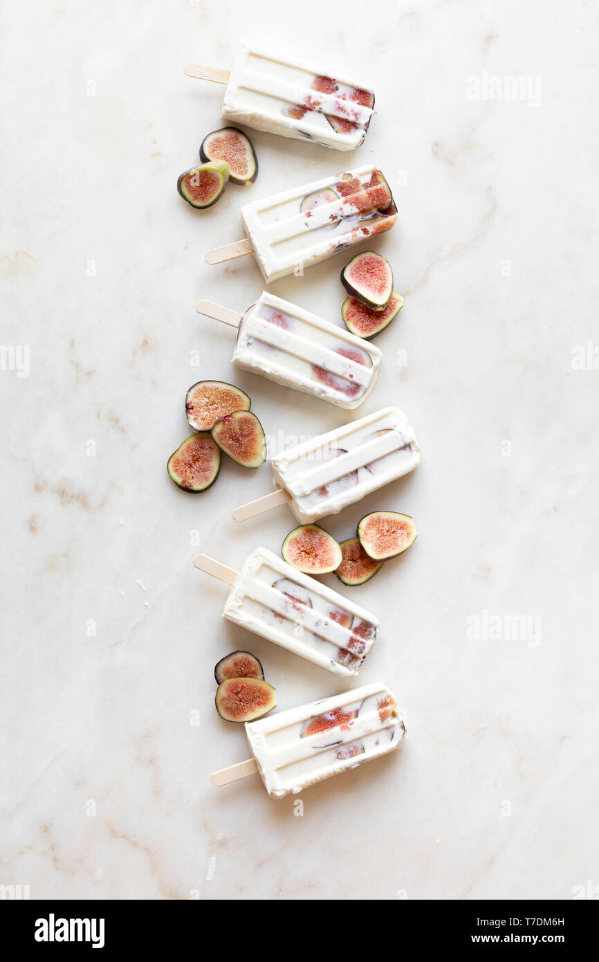 Yogurt Fruit Popsicles Stock Photo Alamy