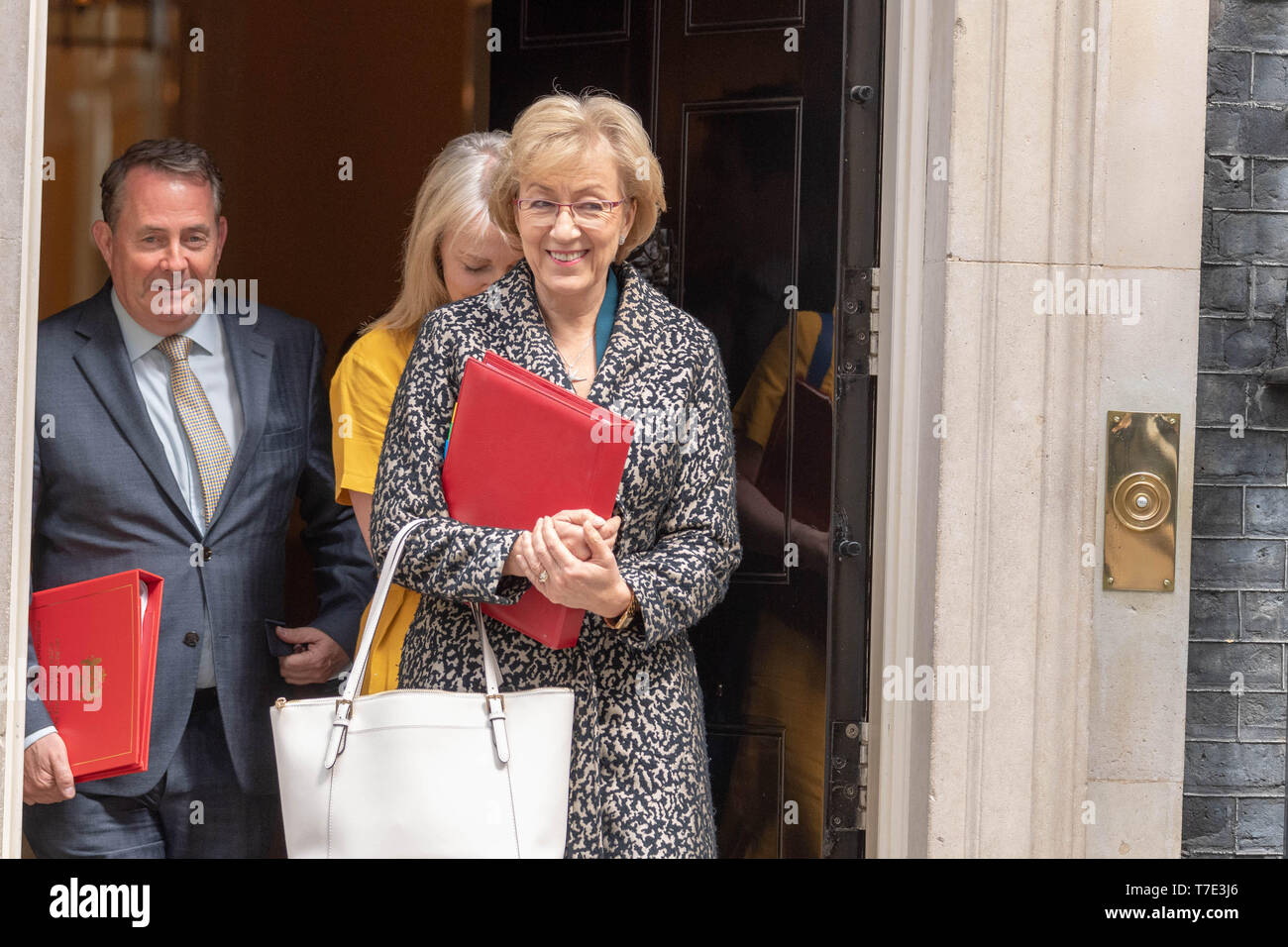 London, UK. 7th May 2019, Andrea Leadsom MP PC, Leader of the House of Commons, leaves a Cabinet meeting at 10 Downing Street, London, UK. Credit: Ian Davidson/Alamy Live News Stock Photo