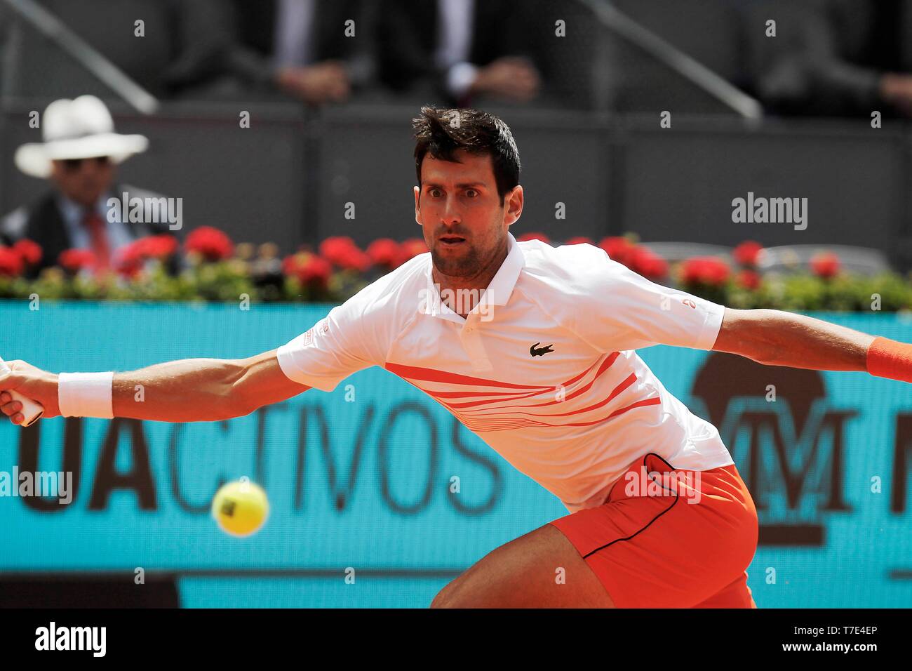 Mutua Madrid Open 2019. Novak Djokovic (SRB) #1 of ATP vs Taylor Fritz  (USA) #51 of ATP. (Photo: Jose Cuesta/261/Cordon Press). Cordon Press Stock  Photo - Alamy