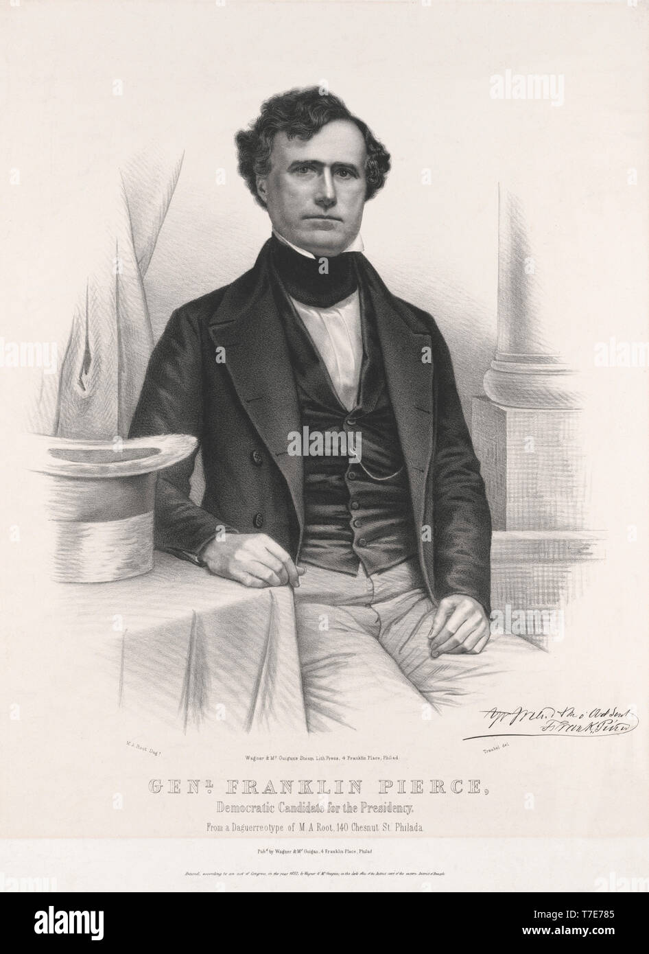 Vintage portrait of franklin pierce hi-res stock photography and images ...