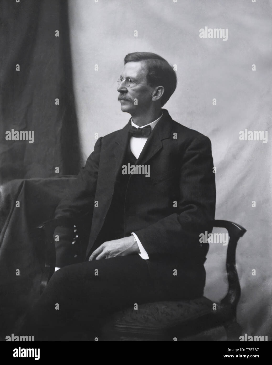 Levin Corbin Handy (1855-1932), American Photographer, Seated Portrait, taken between 1880 and 1895 Stock Photo