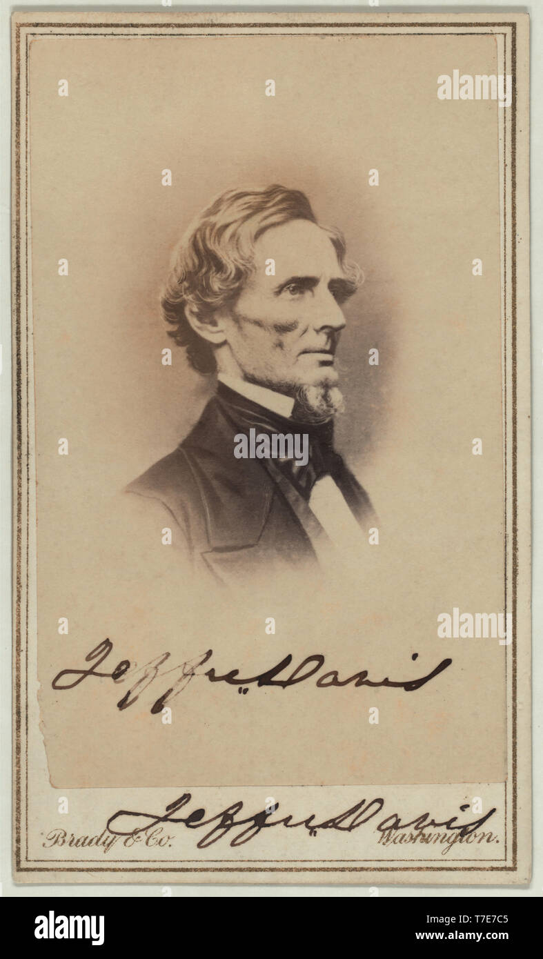 Jefferson Davis (180889), President of the Confederate States during American Civil War, Head