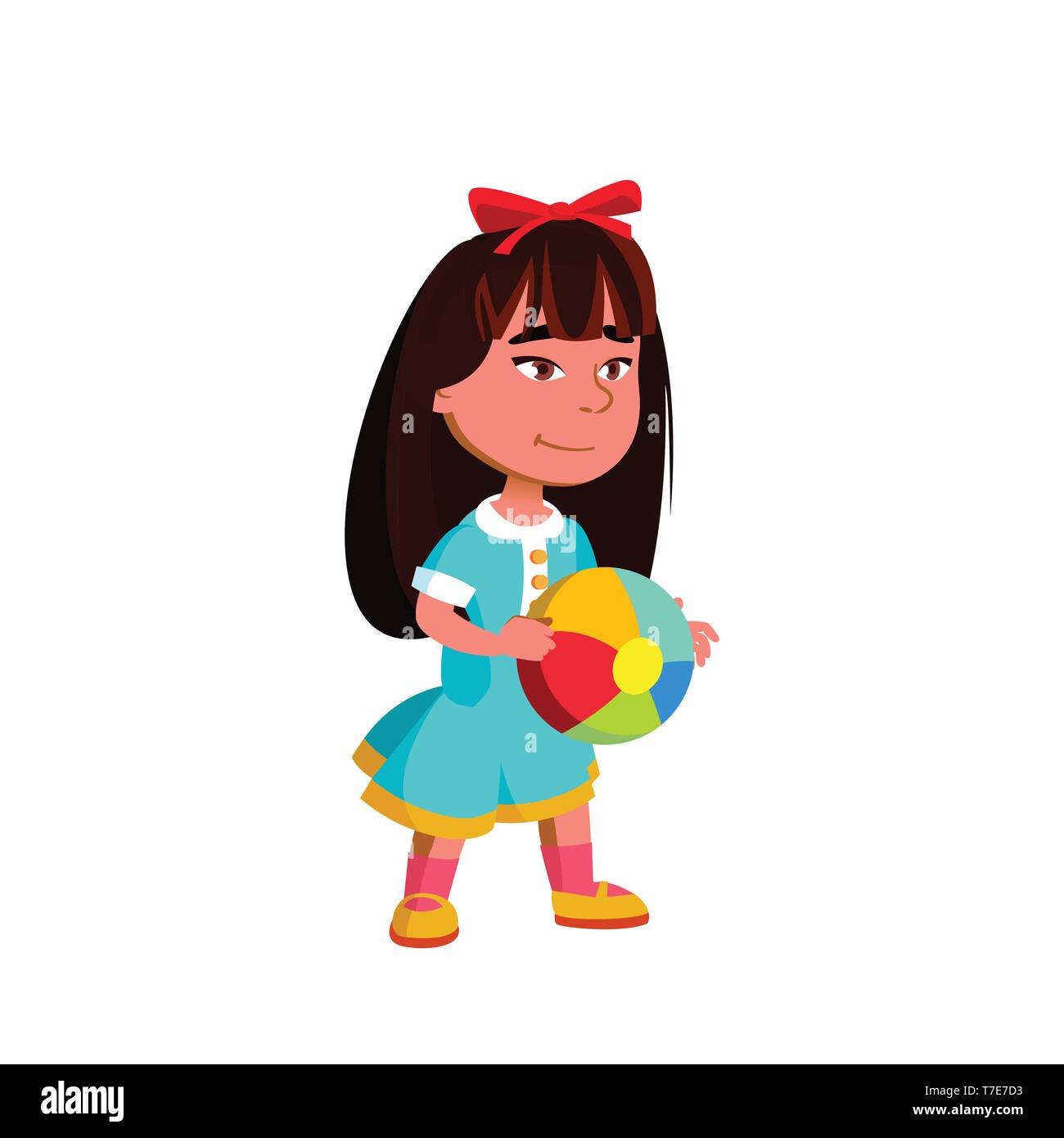 Asian Child Girl Cartoon Isolated Vector Illustration Stock Vector Image &  Art - Alamy