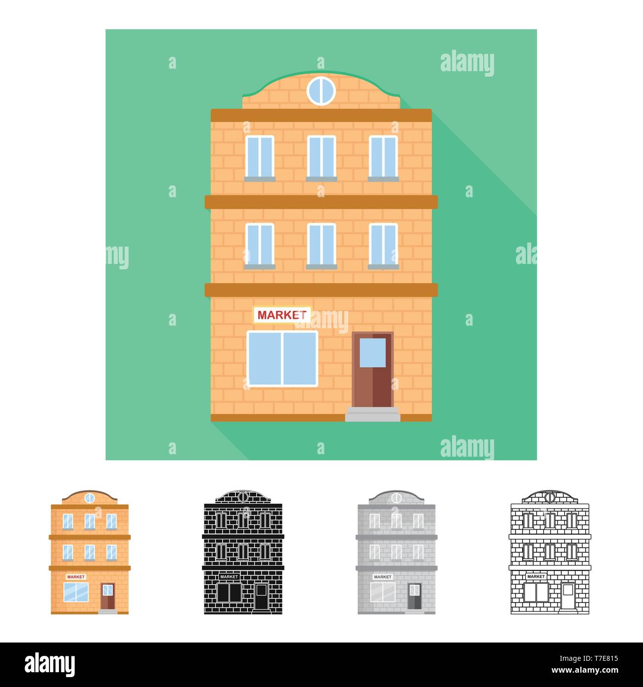 Isolated object of house and pane icon. Set of house and townhouse ...