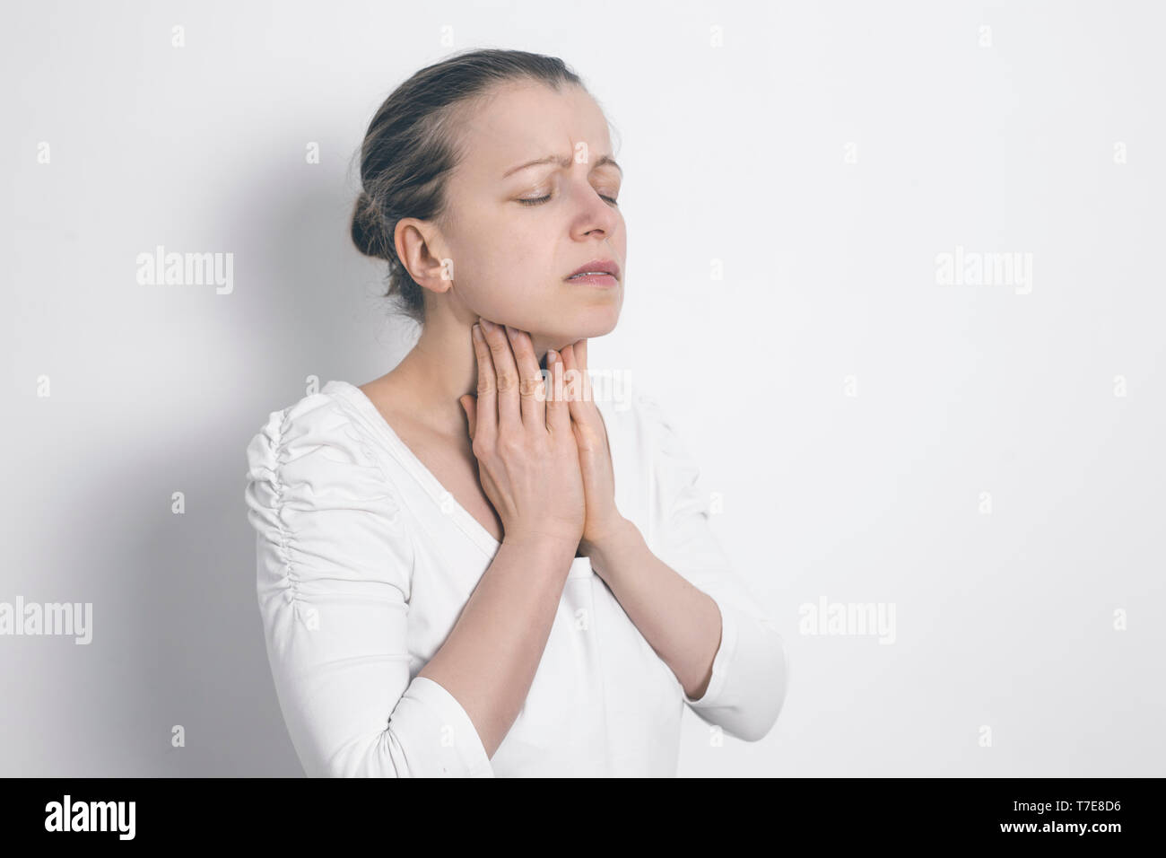 Sore throat, cold, cough Stock Photo Alamy