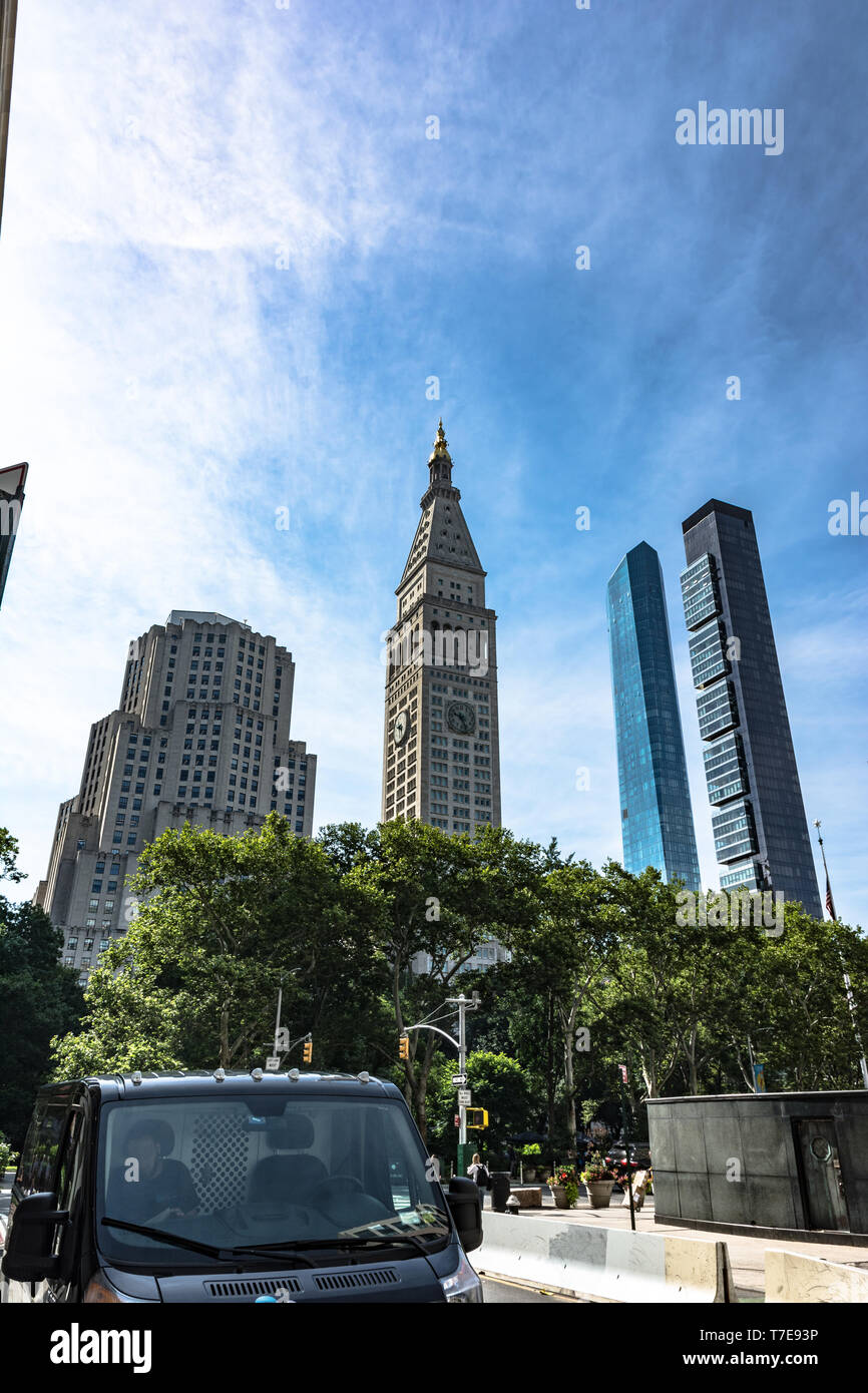 Manhattan,New York City,USA June 29, 2018 Worth Square in Manhattan