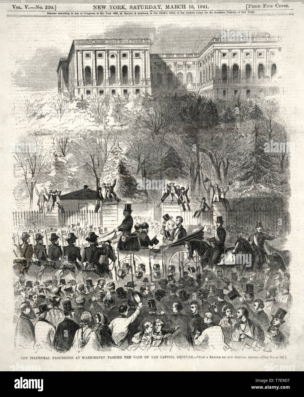 The Inaugural Procession At Washington Passing The Gate Of