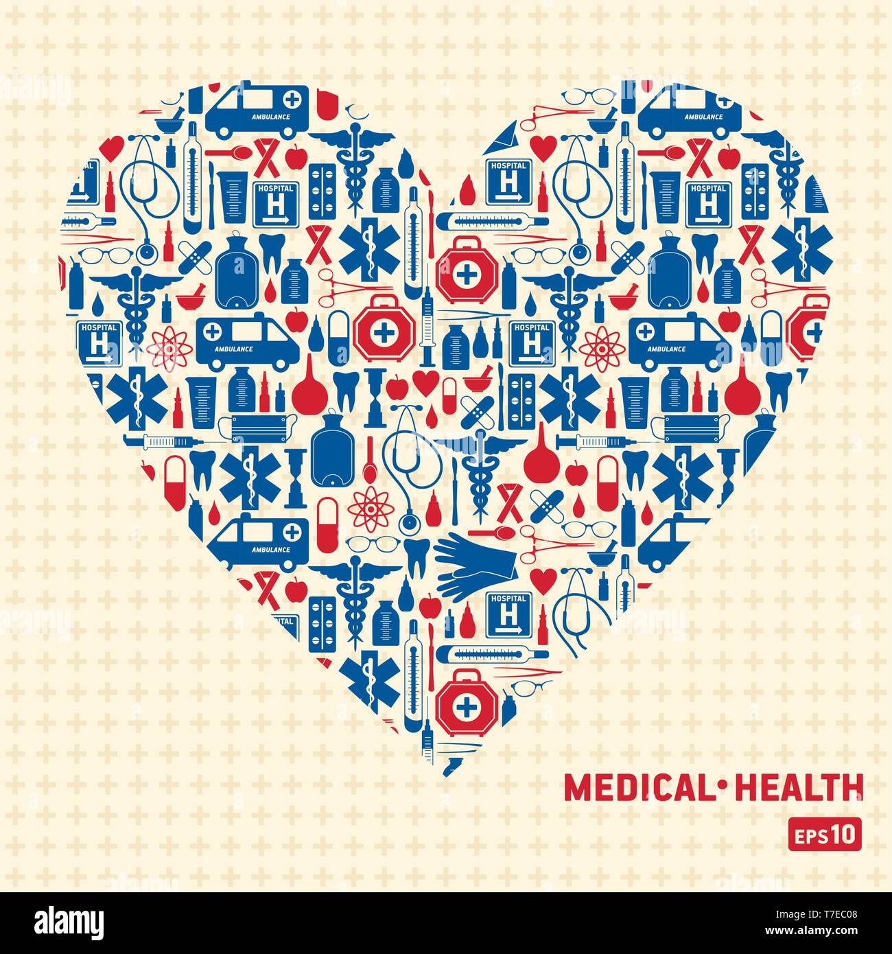 Medical vector background heart Stock Vector Image & Art - Alamy