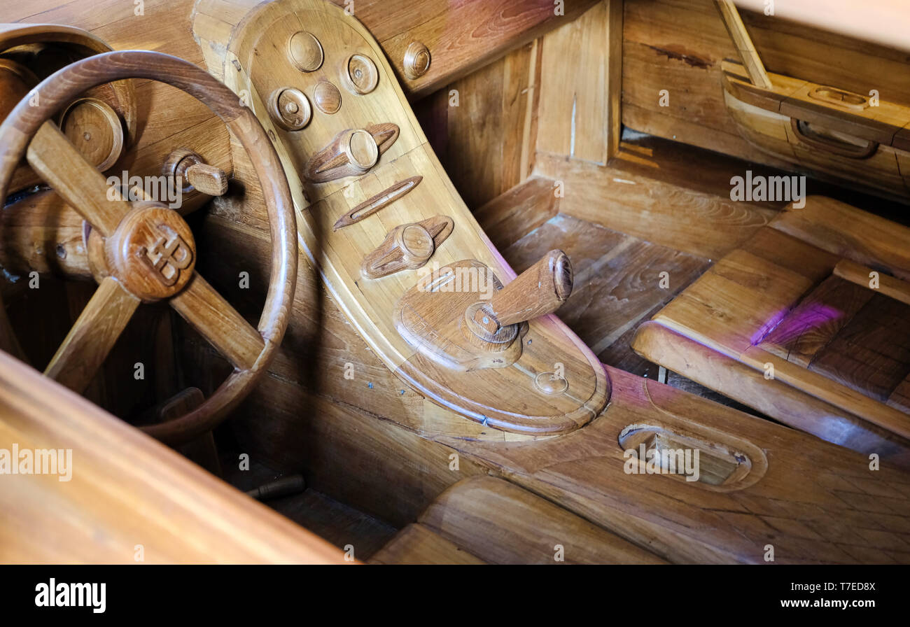a wooden car