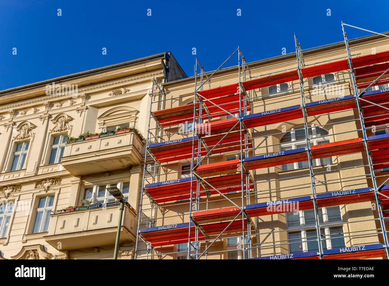 Altbau, Renovierung, Richard-Wagner-Strasse, Charlottenburg, Berlin, Deutschland Stock Photo
