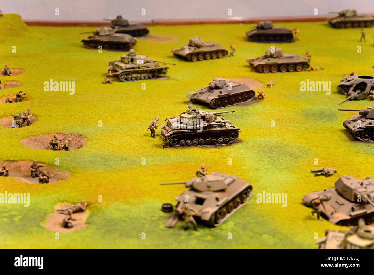 Model battlefield, Mamerki, Wegorzewo, Warmia Masuria, Poland Stock Photo