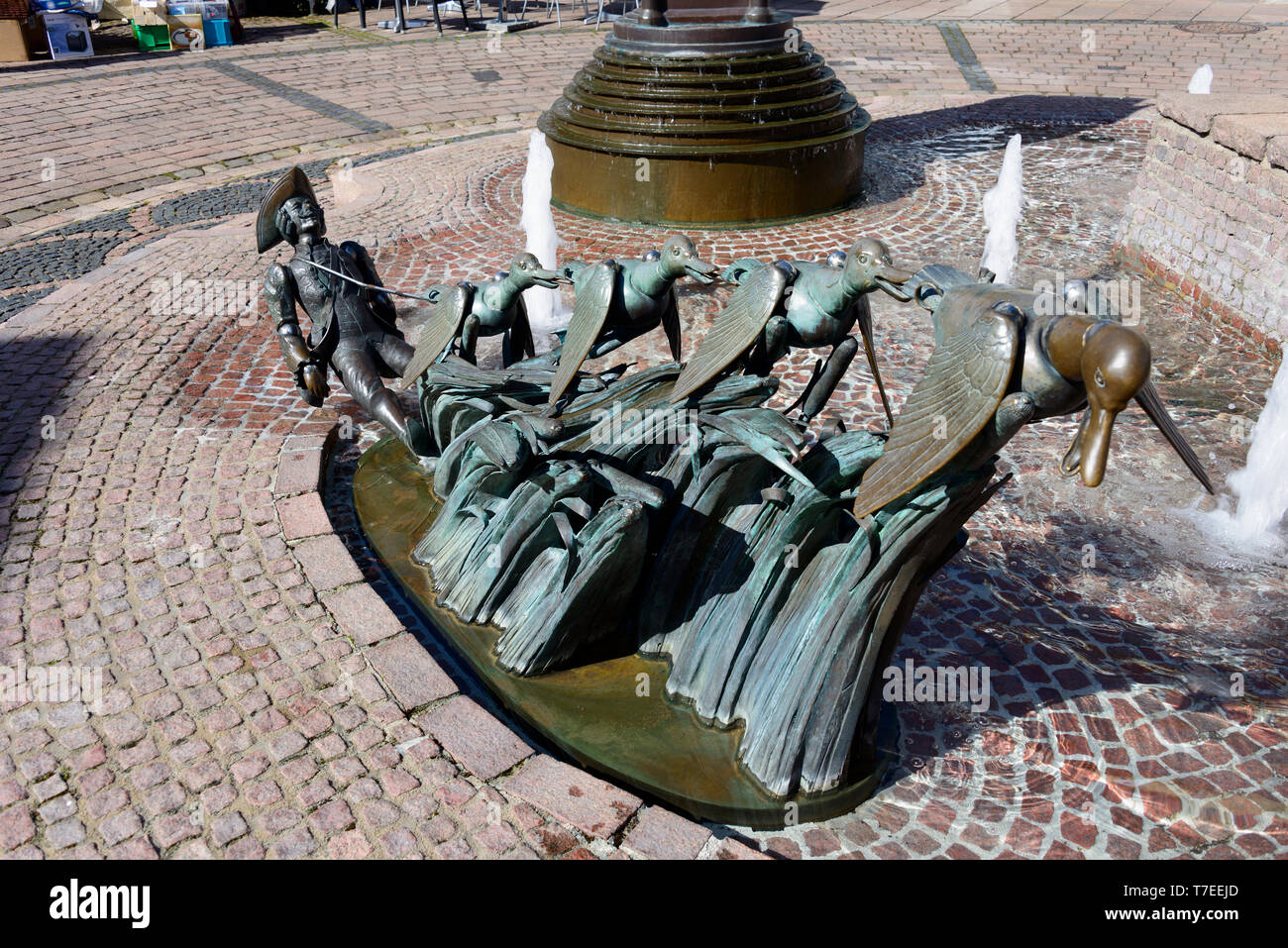Munchhausen, Fountain, Bodenwerder, Lower Saxony, Germany, Münchhausen Stock Photo
