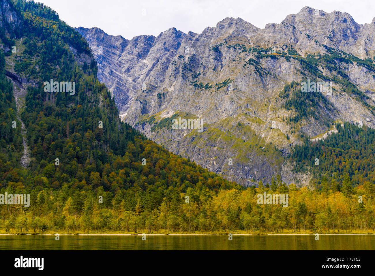 Koenigssee lake with Alp mountains in Konigsee, Berchtesgaden National ...