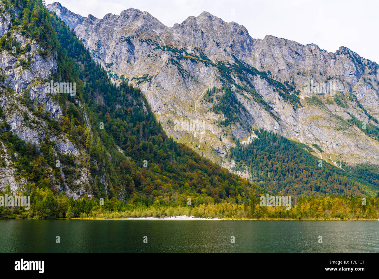 Koenigssee lake with Alp mountains in Konigsee, Berchtesgaden National ...