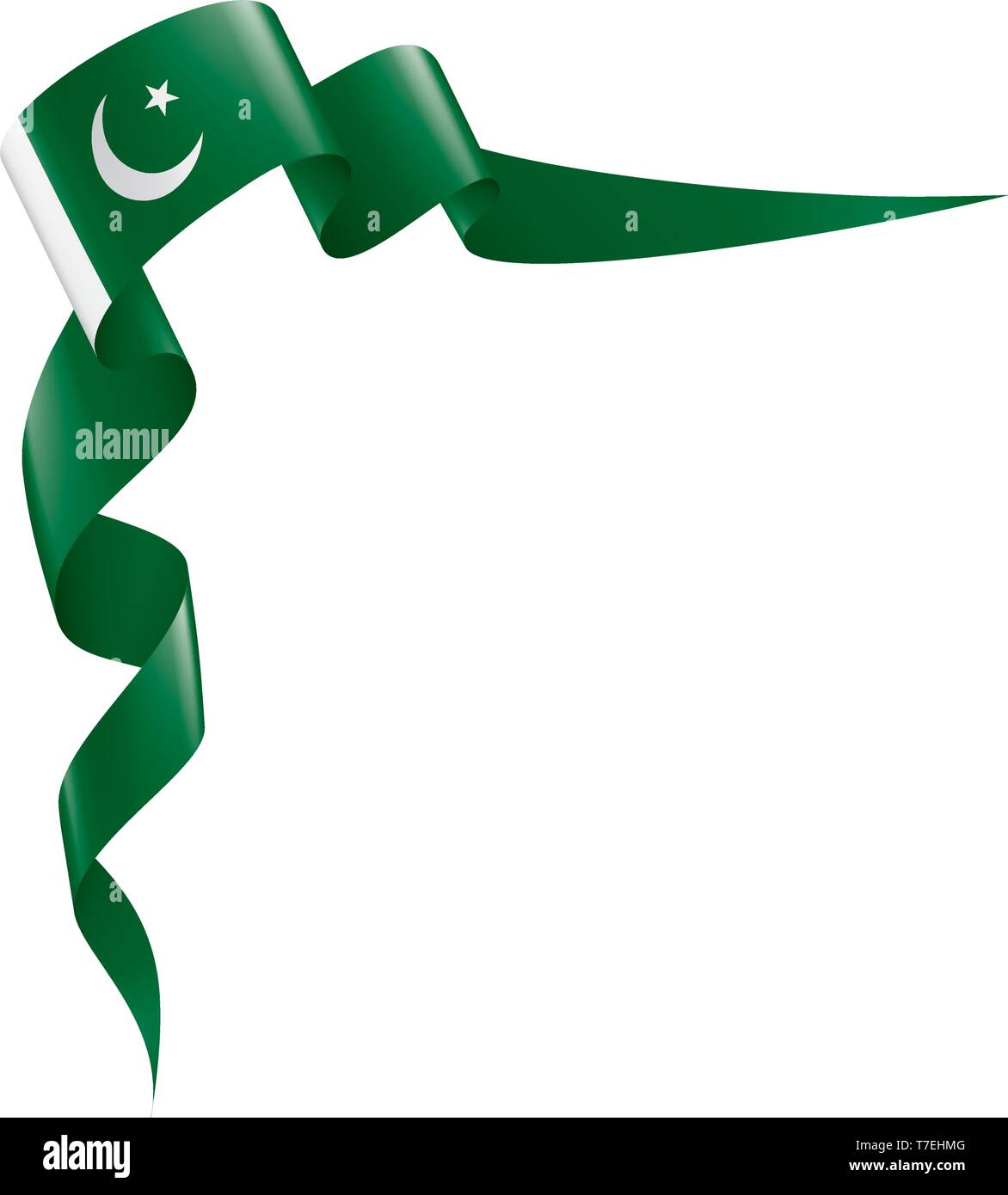 Pakistan flag, vector illustration on a white background Stock Vector