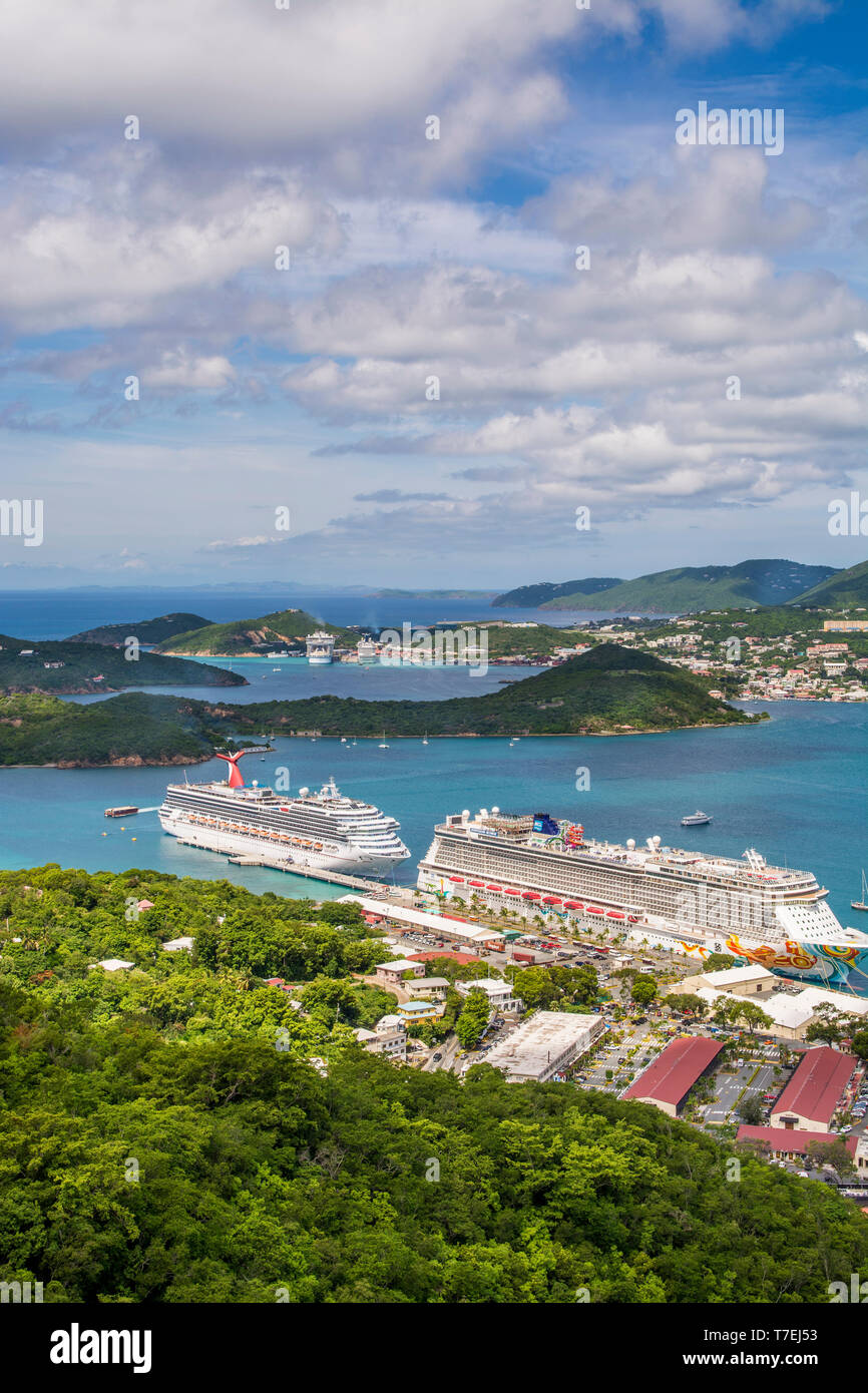 Cruise Terminal, Charlotte Amalie, St. Thomas, US Virgin Islands. Stock Photo
