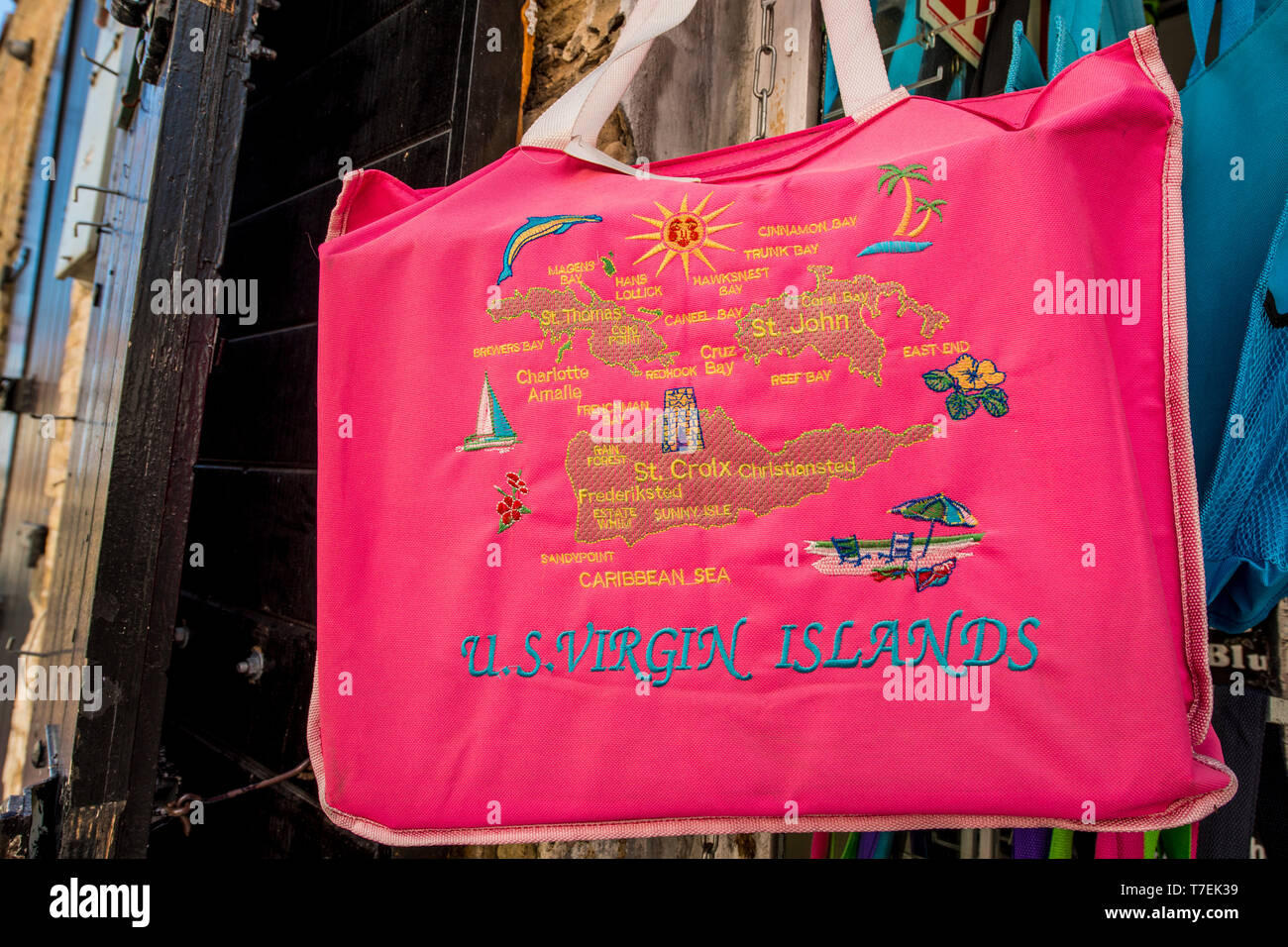 Souvenirs in downtown Charlotte Amalie, St. Thomas, US Virgin Islands