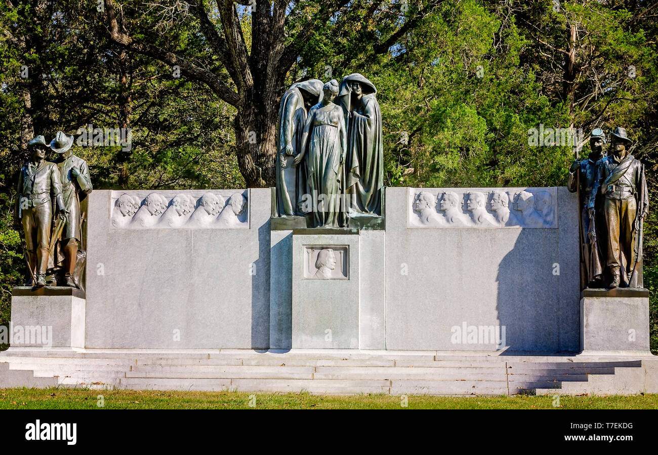 A Confederate memorial to “The South’s Lost Cause” is pictured at Shiloh National Military Park, Sept. 21, 2016, in Shiloh, Tennessee. Stock Photo