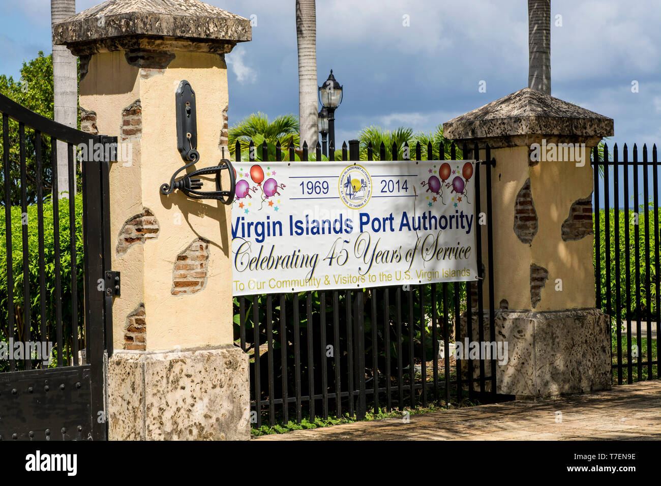 Cruise terminal downtown Frederiksted, St. Croix, US Virgin Islands. Stock Photo
