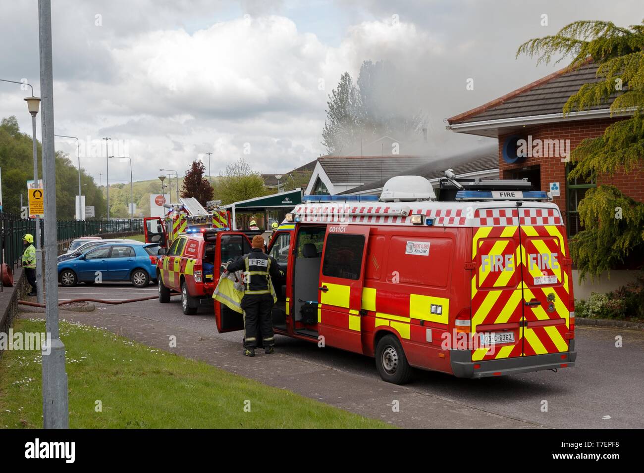 Cork, Ireland, 6th May, 2019. Fire at the Commons Inn, Cork City. Cork CIty Fire Brigade