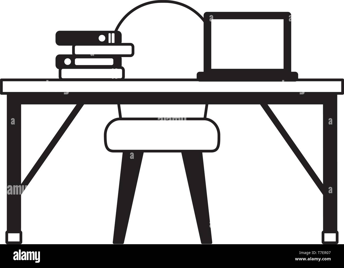 office desk chair workplace Stock Vector Image & Art - Alamy