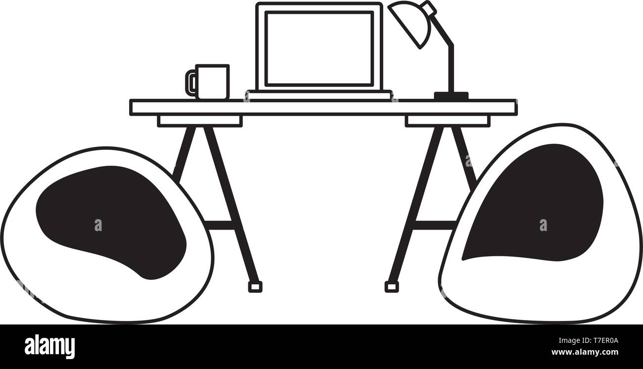 office desk chair workplace Stock Vector Image & Art - Alamy