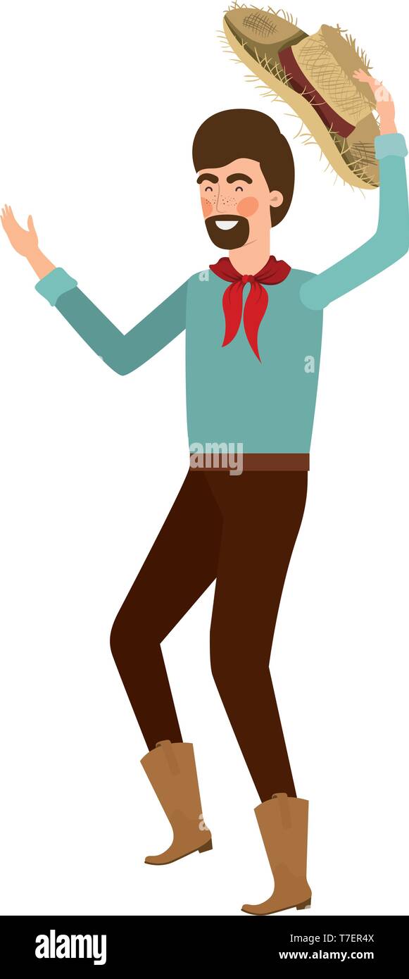 man farmer dancing with straw hat Stock Vector Image & Art - Alamy