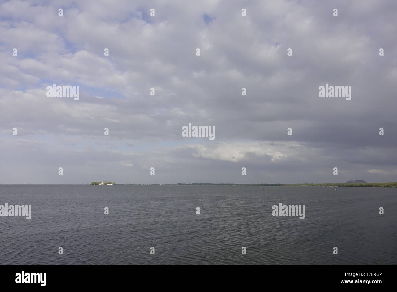 Sunset At Steinhude Lake Steinhuder Meer Germany Stock Photo