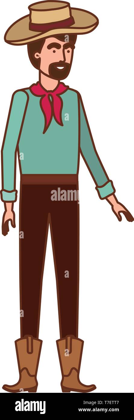 man farmer with straw hat Stock Vector Image & Art - Alamy
