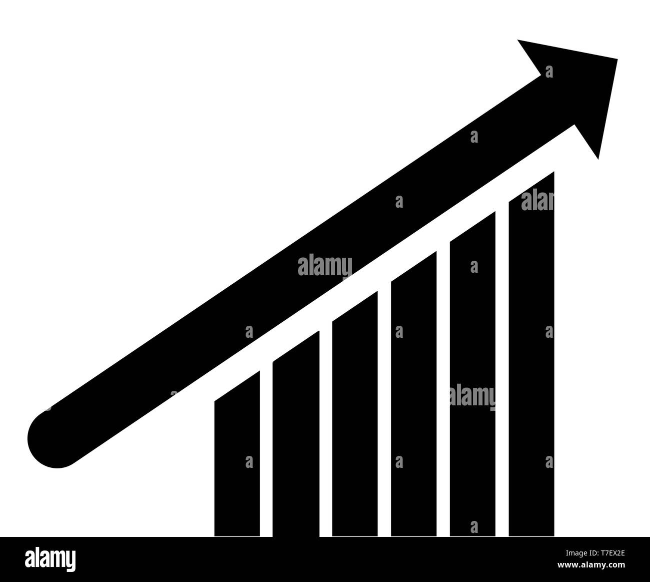 Growing graph logo Vector illustration, EPS10 on white background Stock Vector