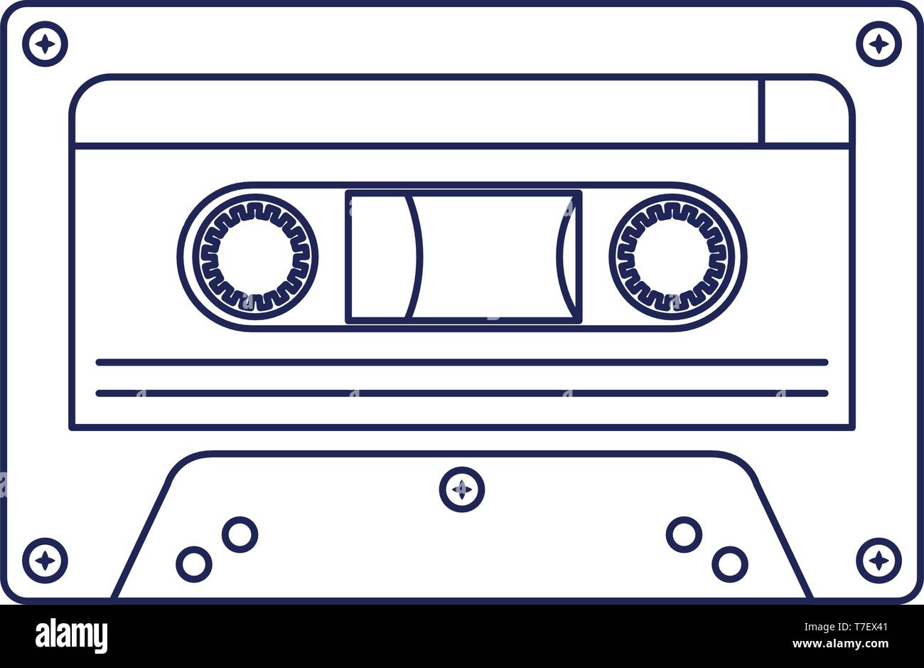 retro cassette music icon Stock Vector Image & Art - Alamy