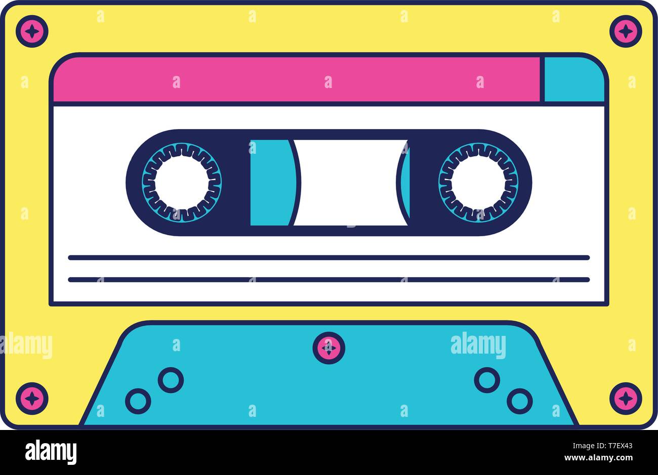 retro cassette music icon Stock Vector Image & Art - Alamy