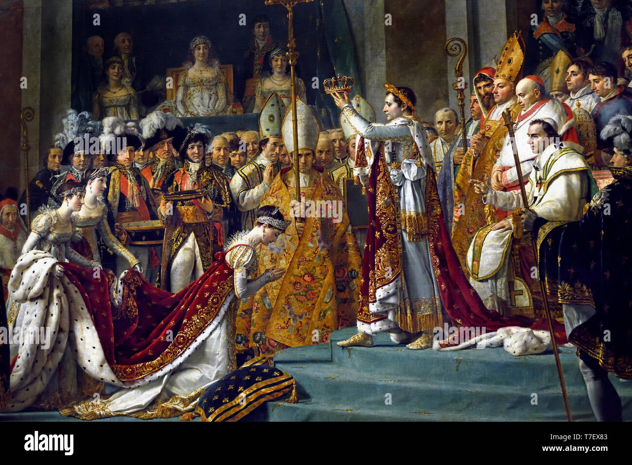 The Coronation  - Consecration Emperor Napoleon Bonaparte and Josephine 1807 Cathedral Notre Dame Paris Jacques-Louis David 1748 – 1825 France French Stock Photo