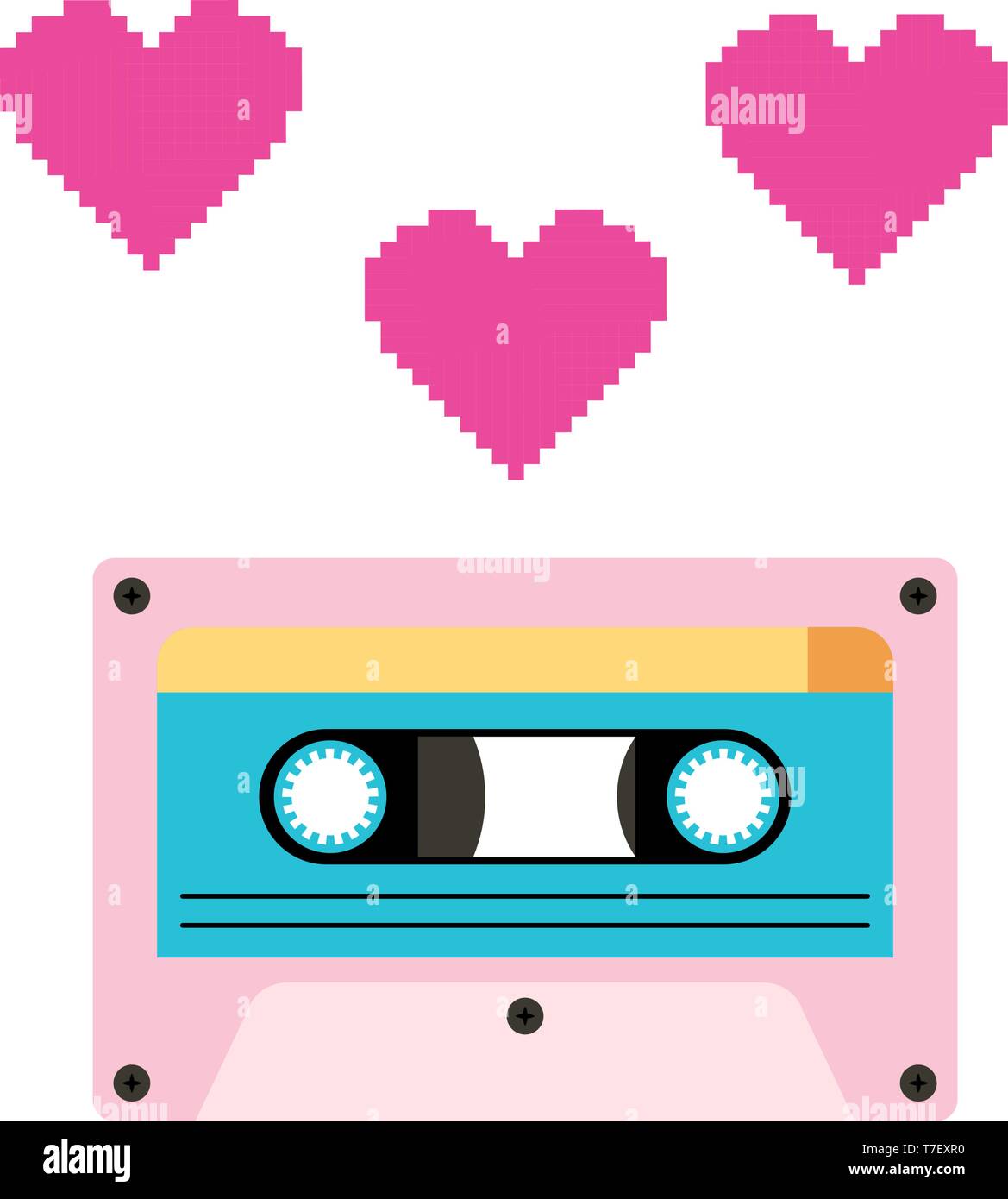 retro cassette music icon Stock Vector Image & Art - Alamy