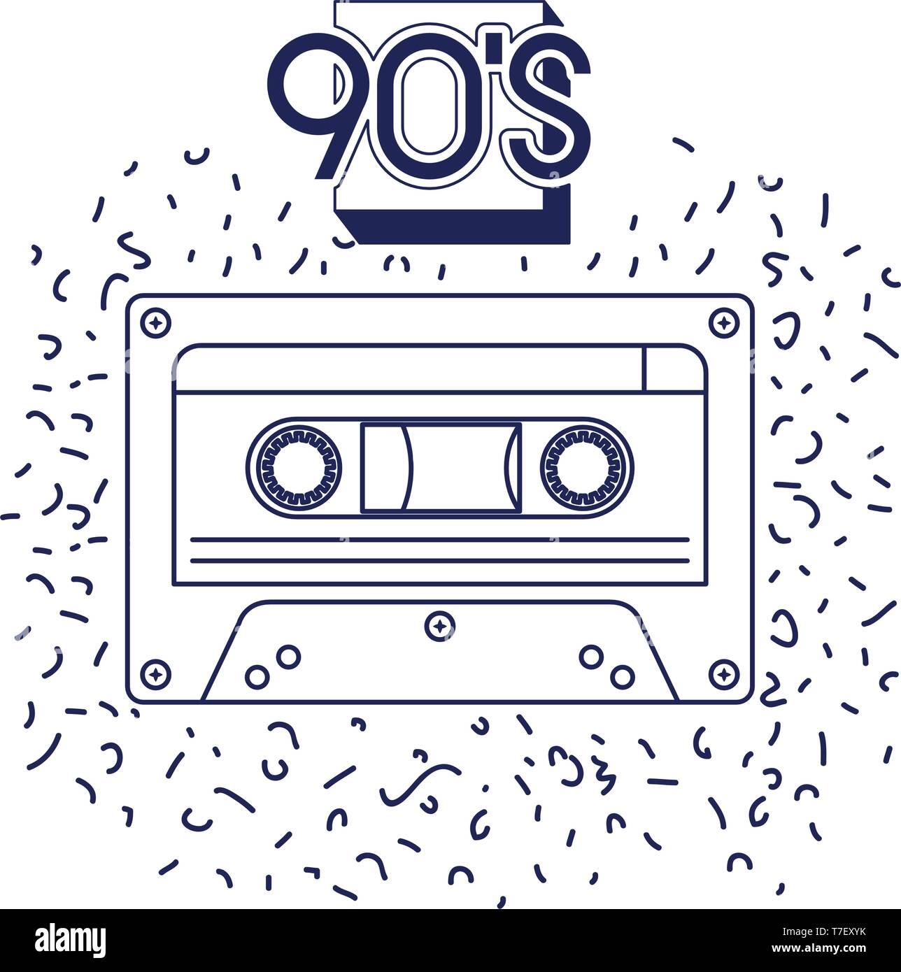 retro cassette music icon Stock Vector Image & Art - Alamy