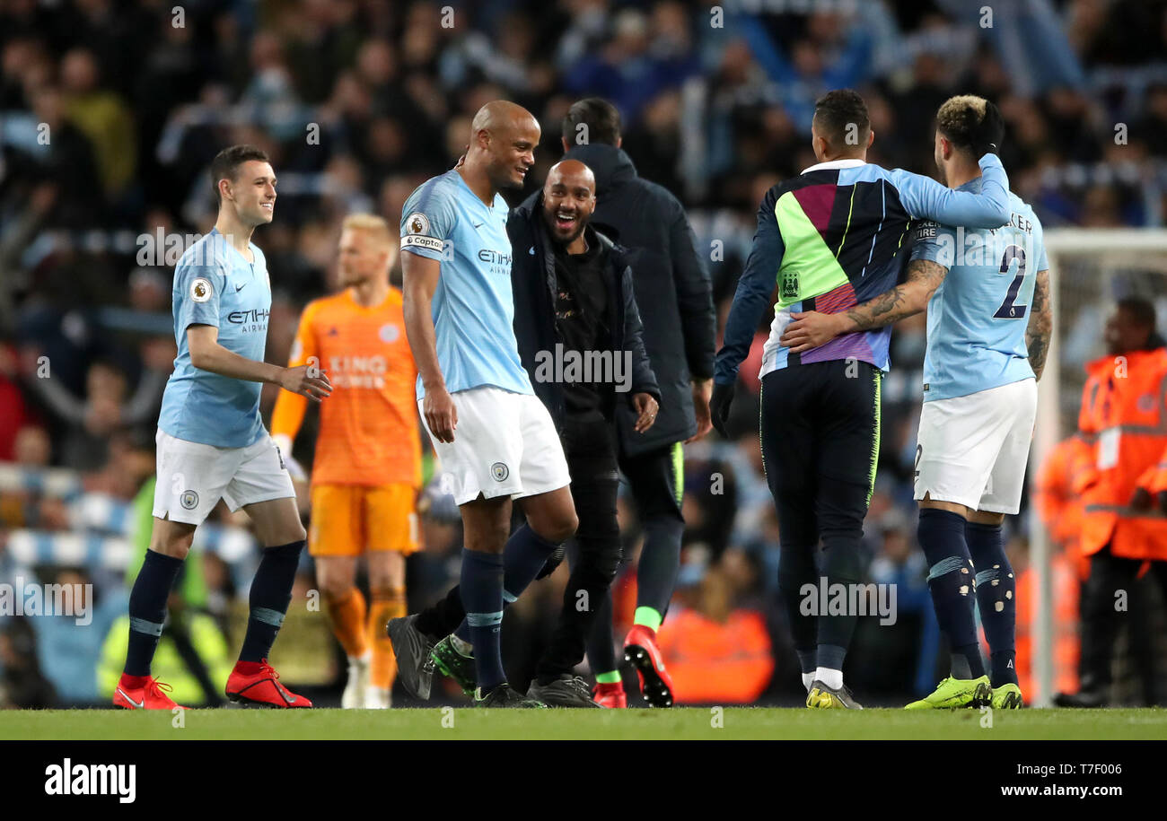 Manchester City's Vincent Kompany after the Premier League match at the Etihad Stadium, Manchester. Stock Photo