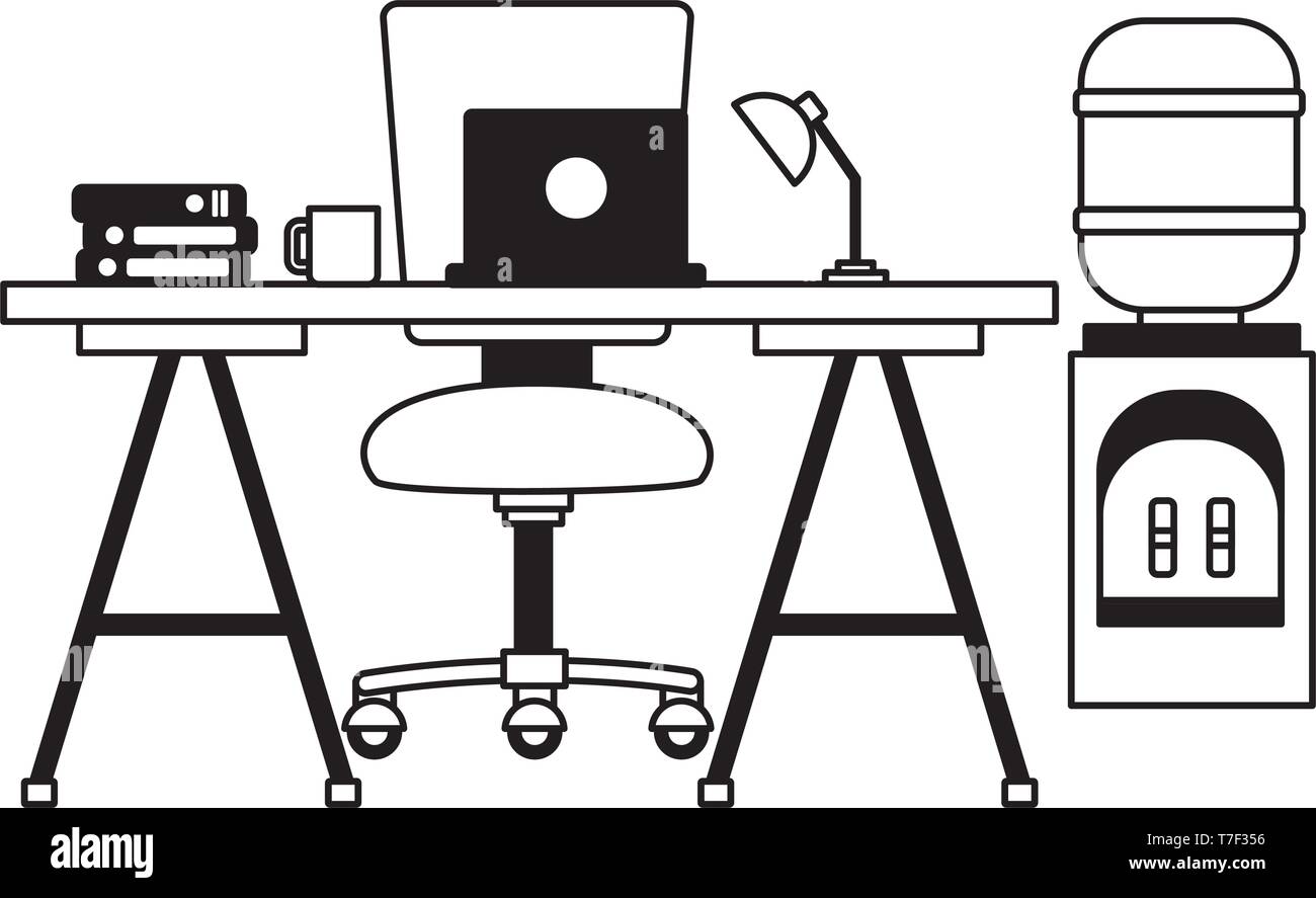 workplace office furniture Stock Vector Image & Art Alamy