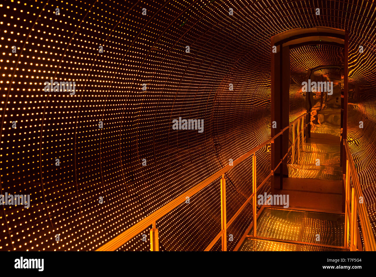 Space ship time travel portal - sci-fi illusion Stock Photo