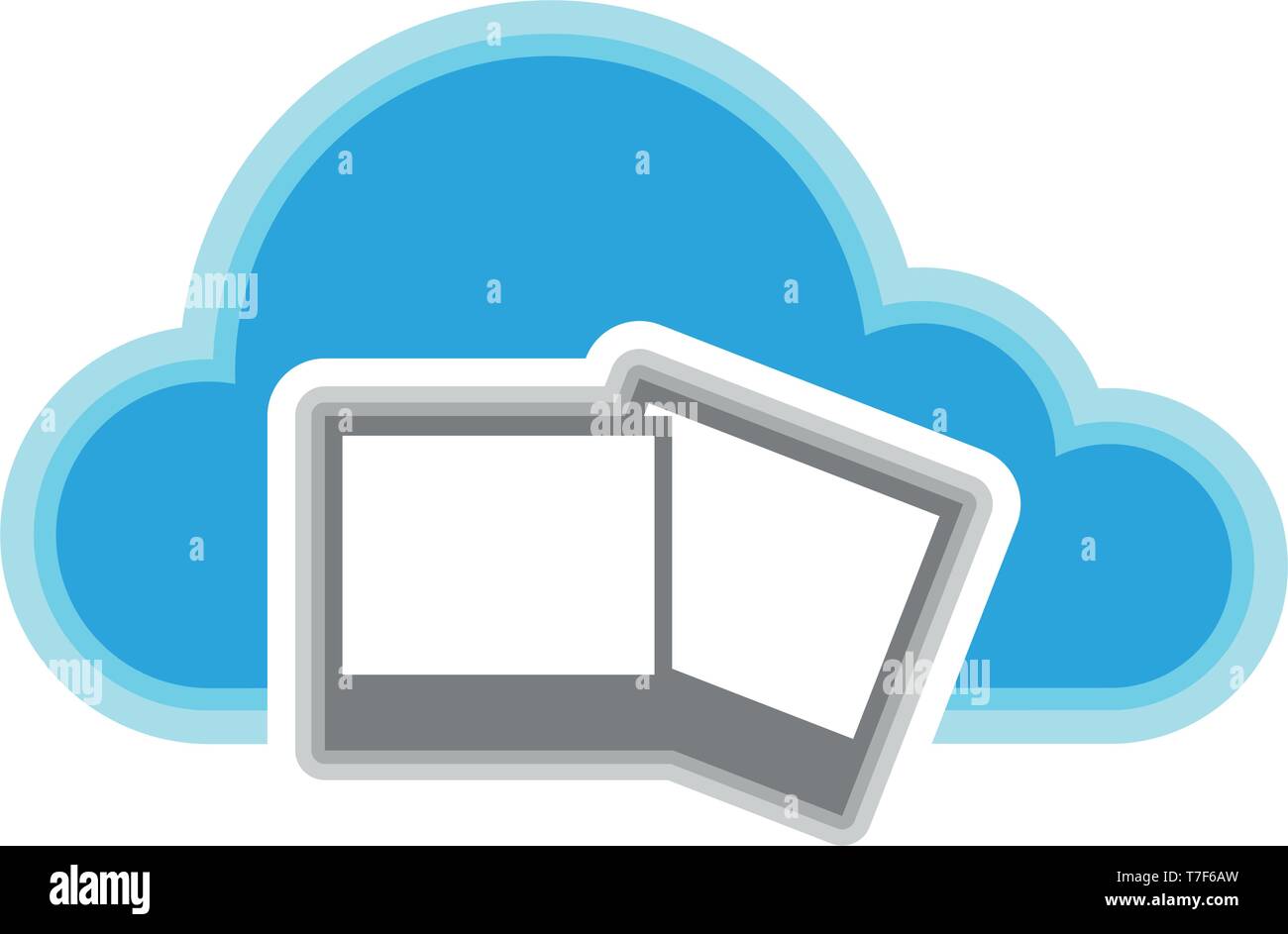 Cloud computing icon with photos symbols Stock Vector Image & Art - Alamy