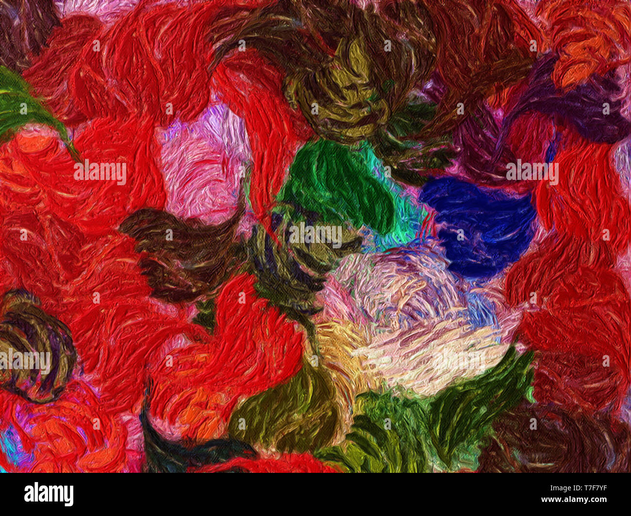 Abstract impressionism style oil painting background. Home decor wall ...
