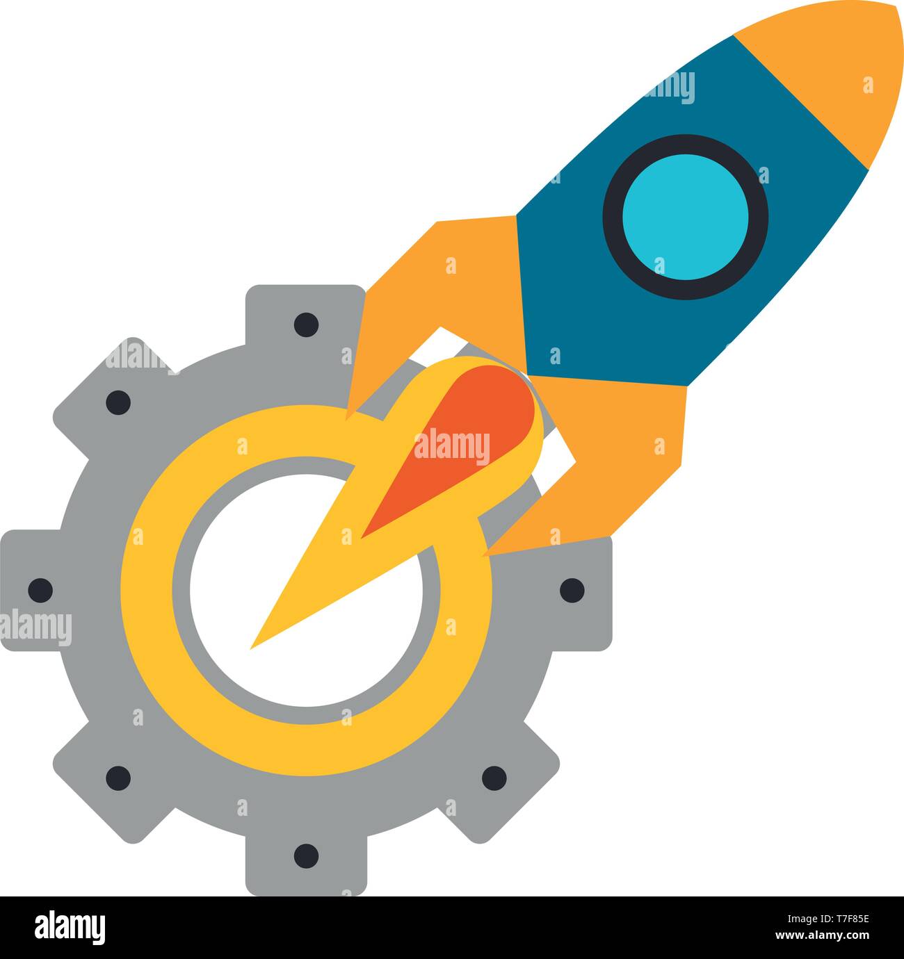 rocket taking off cartoon Stock Vector Image & Art - Alamy