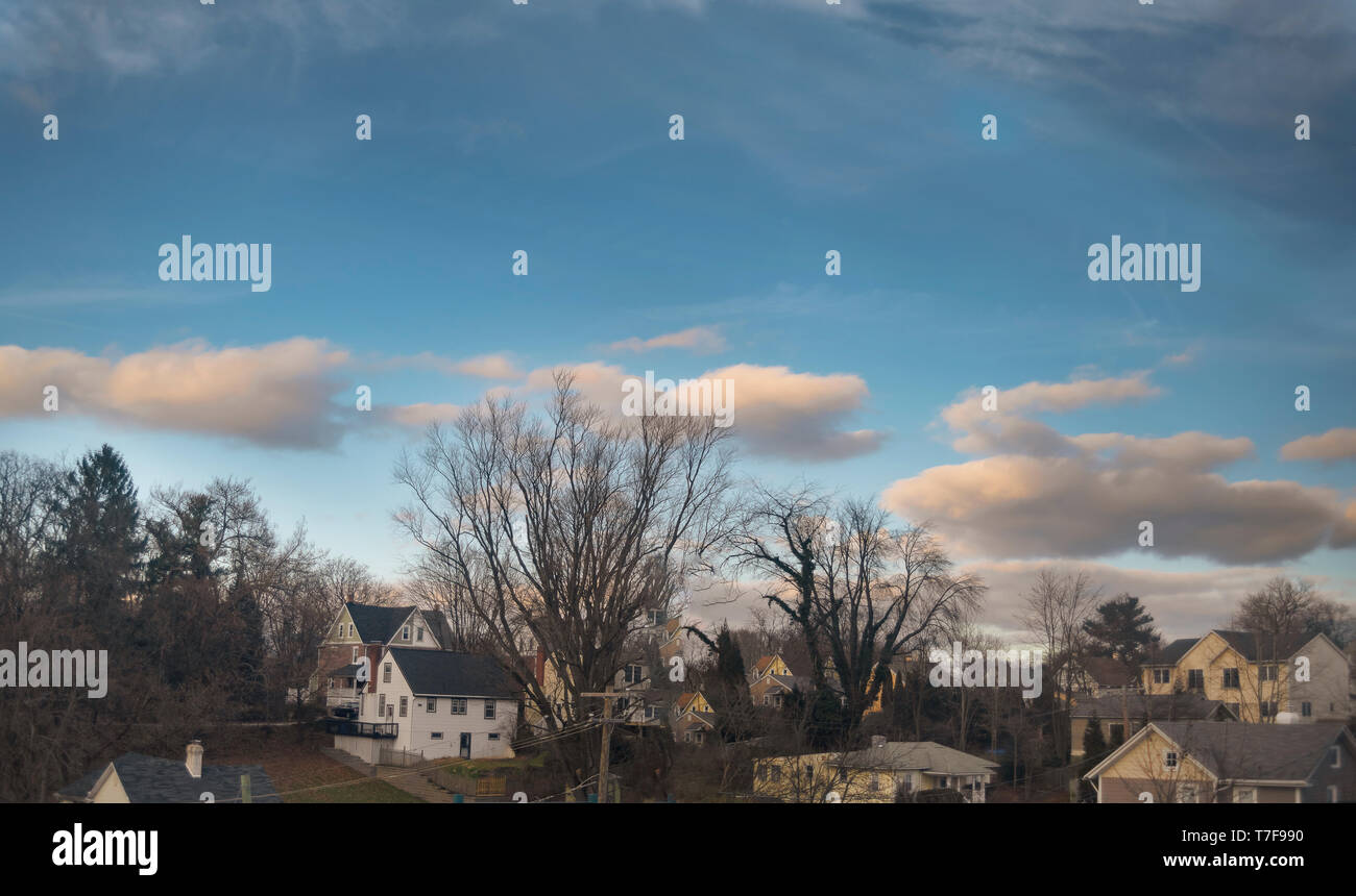 Malvern is located in western suburb of Philadelphia, PA USA Stock