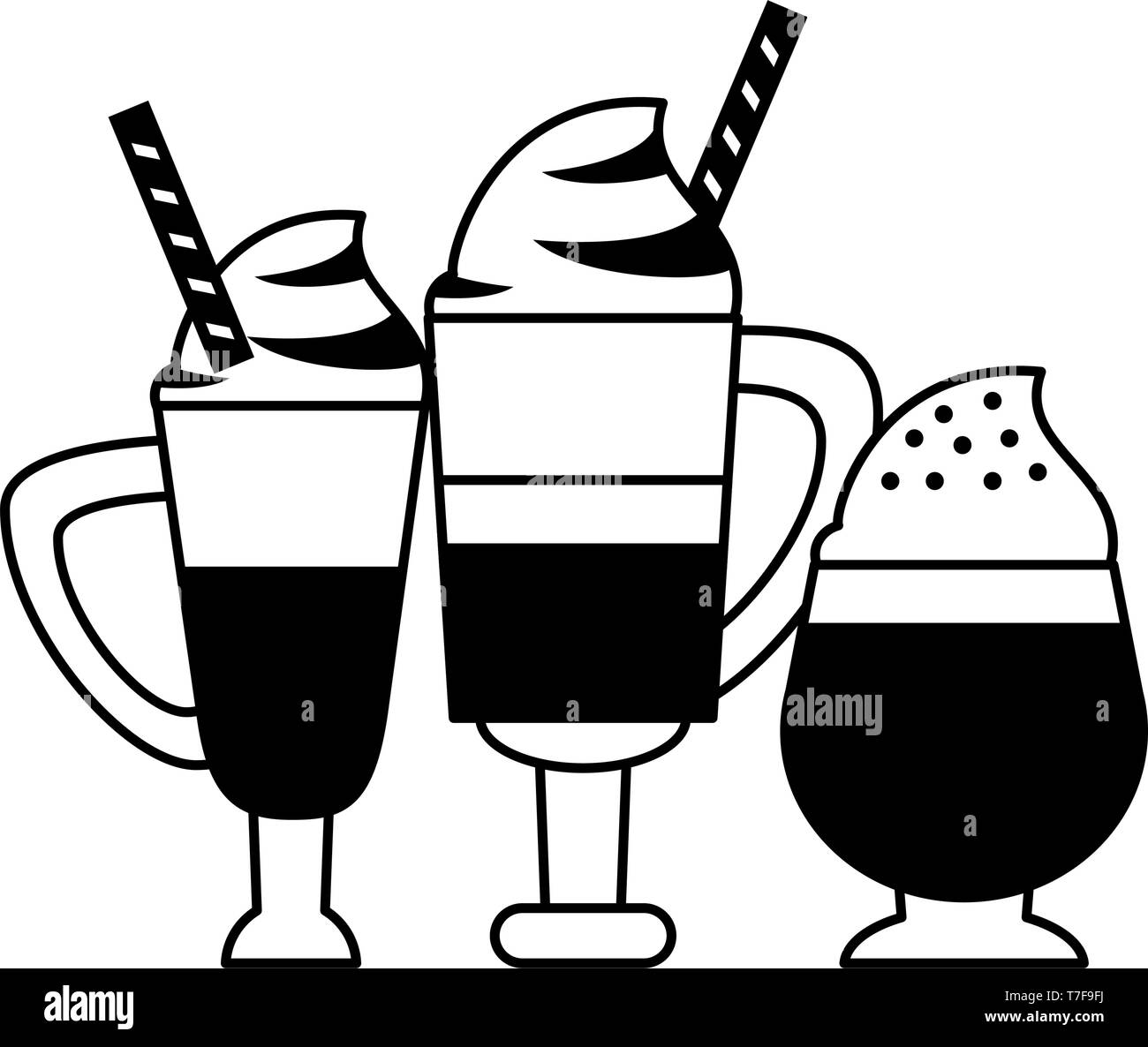 coffee cafe concept cartoon Stock Vector