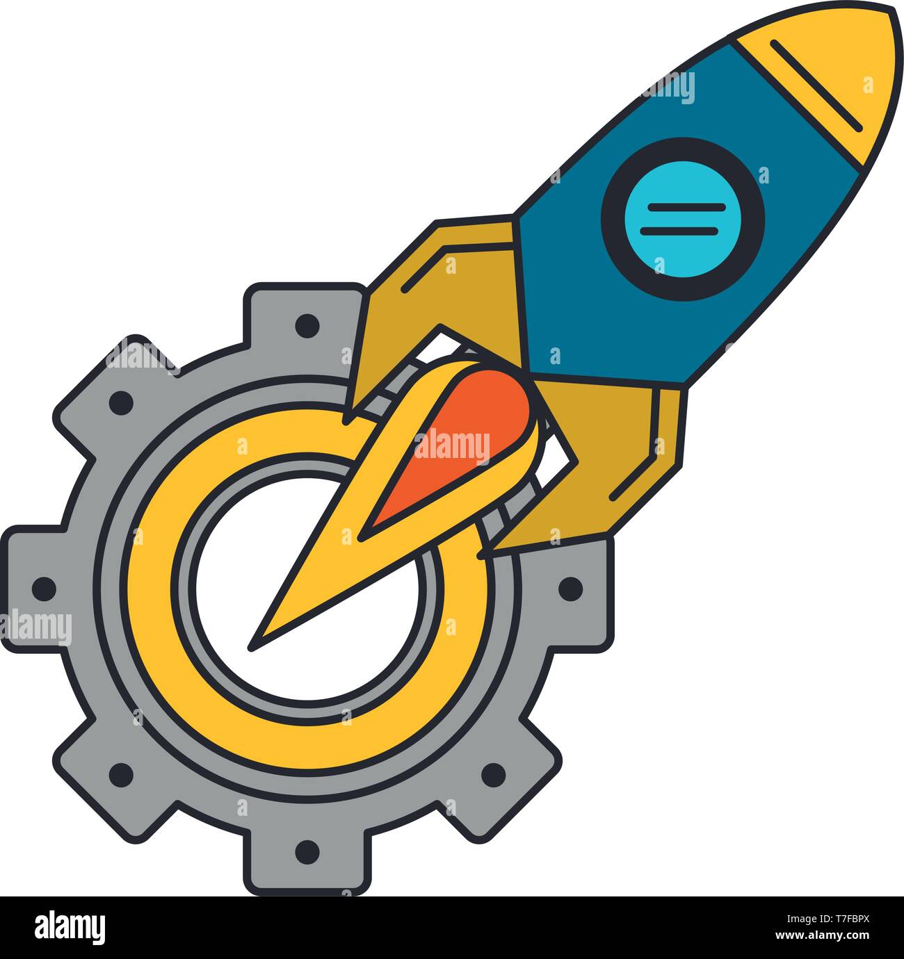 rocket taking off cartoon Stock Vector Image & Art - Alamy