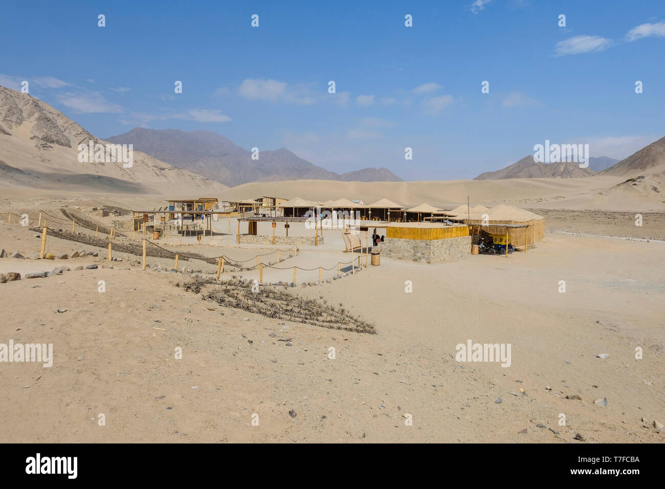 The archaeological site of The Sacred City of Caral (or Caral-Supe because is located on the Supe Valley) in Barranca Province, Lima Region, Peru Stock Photo