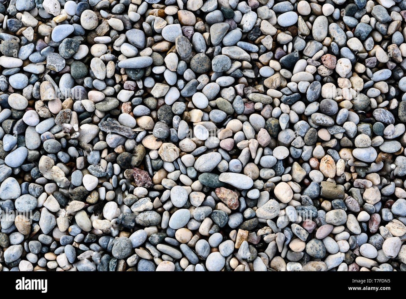 Pebble stones texture template background Stock Photo