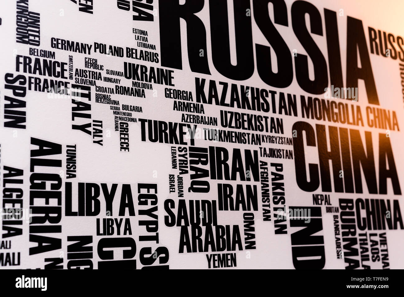 World map countries vector hi-res stock photography and images - Alamy