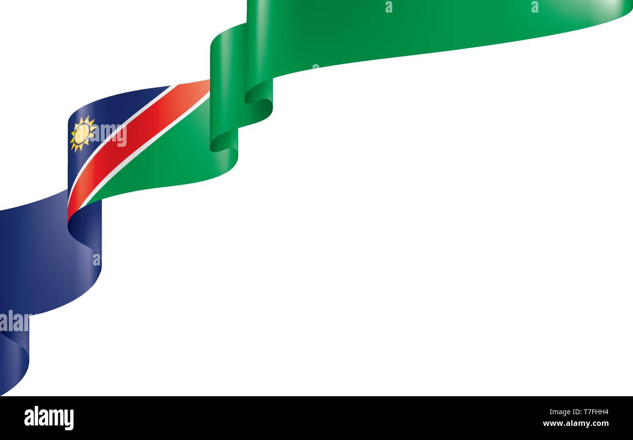 Namibia flag, vector illustration on a white background Stock Vector ...